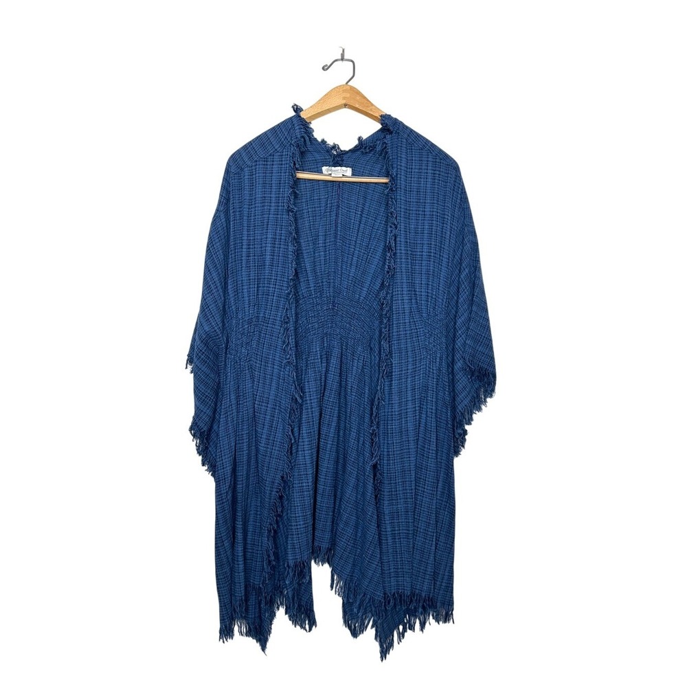 Coldwater Creek Womens Fair Winds Topper Knit Shawl Coverup Blue‎ One Size